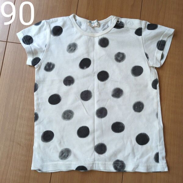 ドット柄 半袖Tシャツ 女の子 90cm
