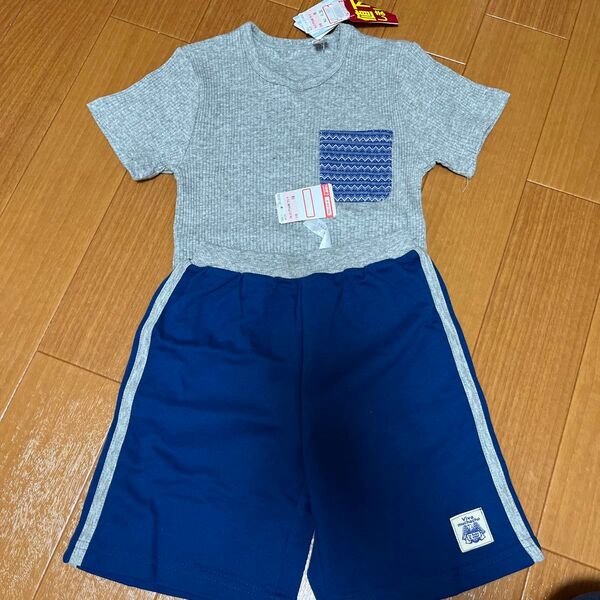 上下セット 半袖 セットアップ ハーフパンツ 半袖Tシャツ しまむら 110 パジャマ