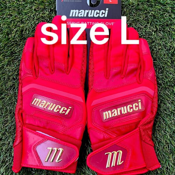 Marucci マルーチ マルッチ MBGPTRSV2 バッティング手袋 L レッド 赤 バッティンググローブ MLB NPB