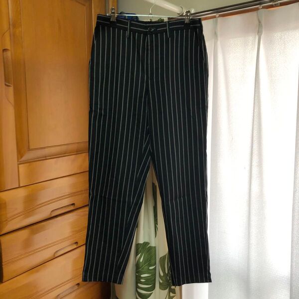 ストライプパンツ S ブラック