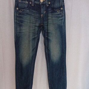EDWINダメージ加工レディース七分丈デニム