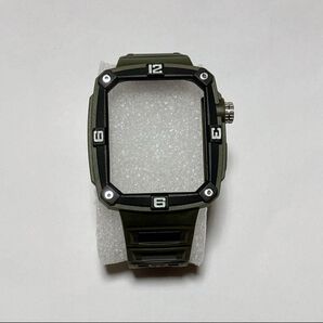 Apple Watch 45mm/44mm メンズラギッド 一体型 ケースバンド