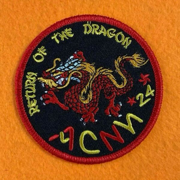 NY チャイナタウン ドラゴン 龍 刺繍ワッペン アイロン パッチ
