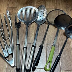 キッチンツール まとめ売り ステンレス製 お玉 トング 9点