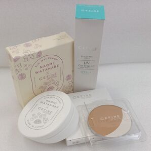 セフィーヌ シルクウェットパウダー05-PRO&ケース&日焼け止め下地 セット