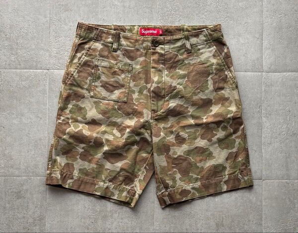 12SS Supreme シュプリーム Duck Camo Short ダックカモフラ ショーツ ハーフパンツ グリーン調