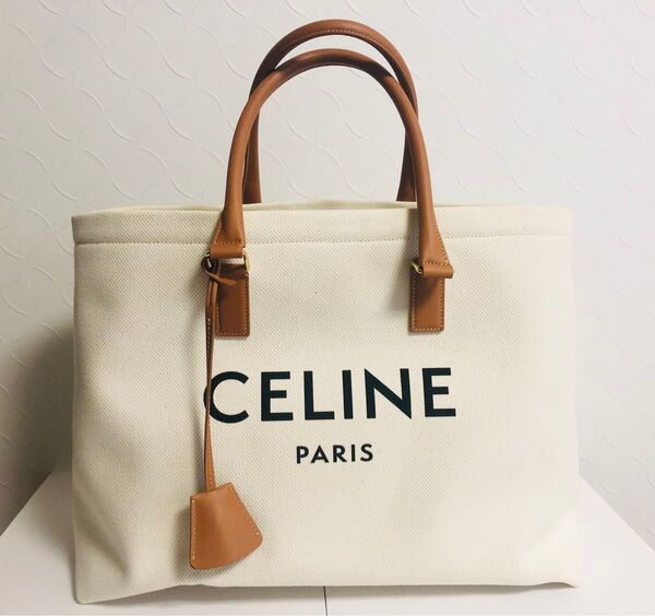 【美品】CELINE ホリゾンタルカバ キャンバス トートバッグ