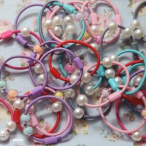 ハンドメイド ヘアゴム 子ども用 土台付き