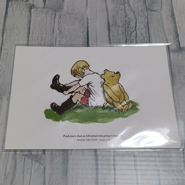 くまのプーさん クラシックプー くまのプーさん展 ポストカード 絵はがき クリストファー・ロビン