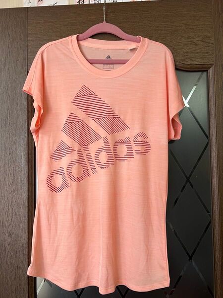 adidas Tシャツ ピンク ロゴ OTサイズ