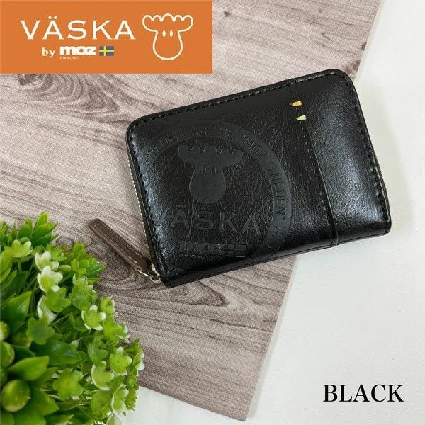 VASKA by moz ベスカバイモズ カリオン ラウンド小銭入ブラック(BK) VS-0133