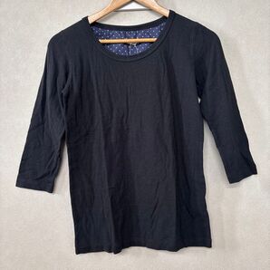 ハートマーケット スパンガーゼ無地7分UネックTシャツ