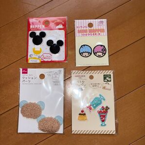 ワッペン4点セット ディズニー サンリオ