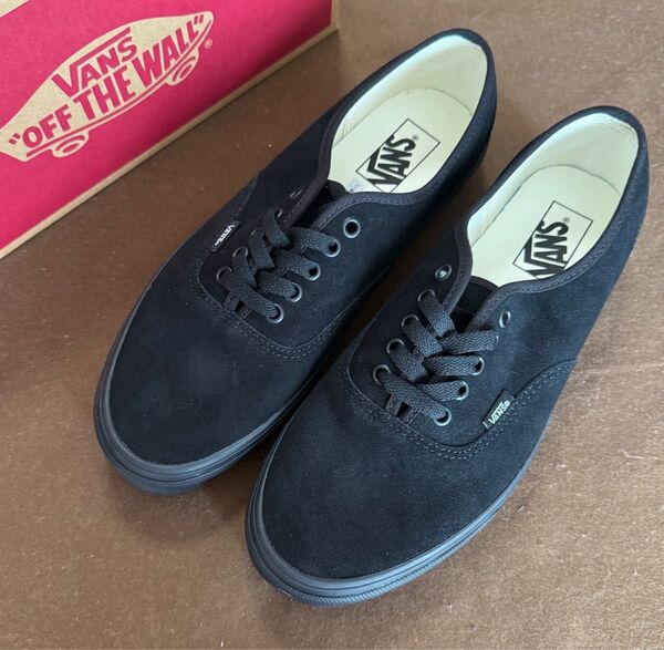 VANS AUTHENTIC BLACK スエード 27.5 バンズ オーセンティック suede leather 本革US企画