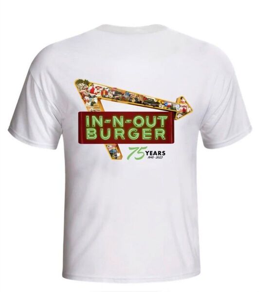 新品 IN- N- OUT BURGER 2024年 75周年 Lサイズ インアンドアウトバーガー