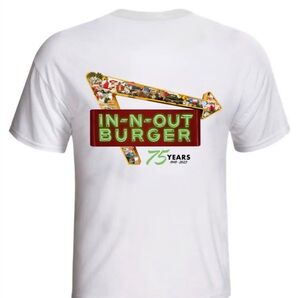新品 IN- N- OUT BURGER 2024年 75周年 Lサイズ インアンドアウトバーガー