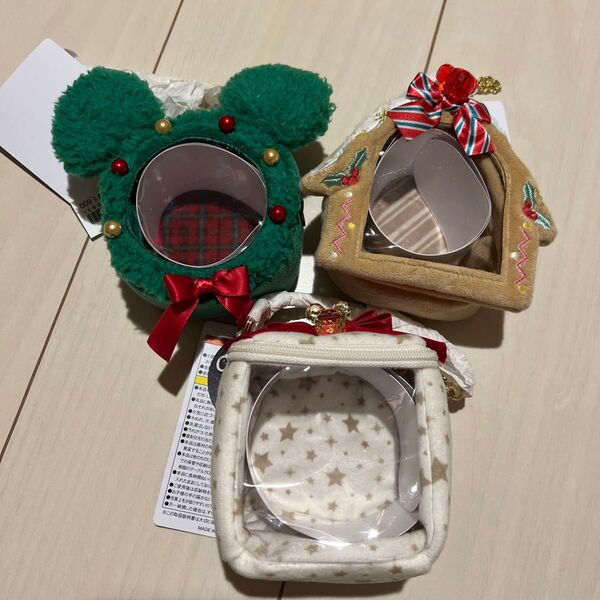 TDS ディズニーシー 2024 ダズリングクリスマスインニューヨーク ミッキーポーチ プレゼント お菓子の家 3つセット