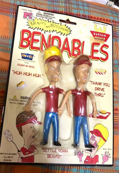 ビーバス&バットヘッド フィギュア MTV'S BEAVIS AND BUTT-HEAD BENDABLES