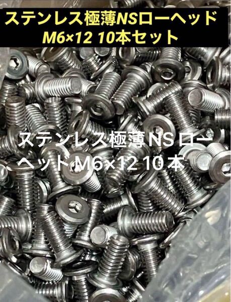 《新品未使用》ステンレス極薄NSローヘッドM6×12 10本セット
