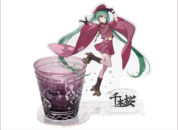 初音ミク 千本桜 江戸切子 グラス