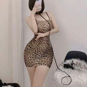 豹柄 セクシーワンピース セット 調教 猫耳 イベント 撮影 ヒョウ コスプレ