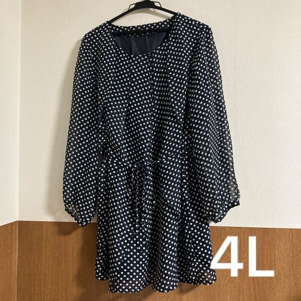 4L チュニック シフォンワンピース