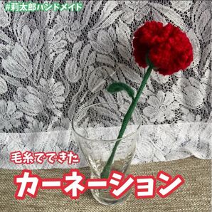 カーネーション 花 編みぐるみ あみぐるみ 毛糸 枯れない 贈り物 花束 花瓶 飾り フラワー ブーケ プレゼント お祝い 母の日