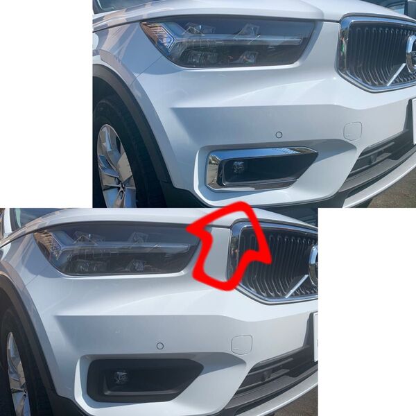 ボルボ VOLVO XC40 外装 カスタム フォグランプ メッキ フレーム
