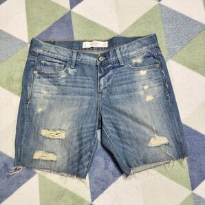 Abercrombie ダメージ加工 レディースショートデニムW29 US 29.9$