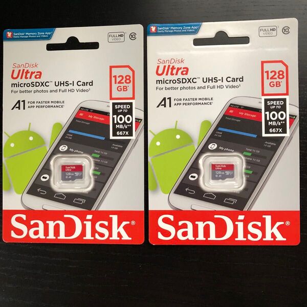 SanDisk Ultra microSDXC UHS-Iカード 128GB 2個セット