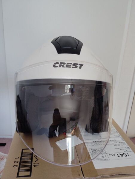 CREST ジェットヘルメット 新品 50CC 〜 大型までメガネ付き