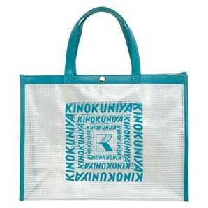「新品未使用品」 紀ノ国屋 クリアミディアムバッグ ブルー トートバッグ 紀伊國屋