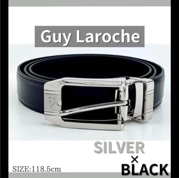 B級品 新品未 Guy Larocheベルト レザー ブラック レザーベルト ビジネス ブランド 本革 レザー メンズベルト 黒