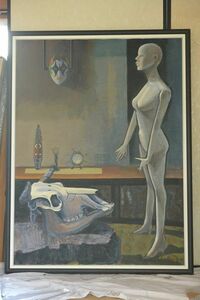 Art hand Auction ● Ganga ● M.Fukui Masao Fukui Pintura occidental Espacio de vida y muerte Arte Pintura Obra de arte, cuadro, pintura al óleo, pintura de naturaleza muerta