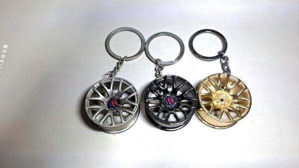 ホイールキーホルダー美品3個セットです!