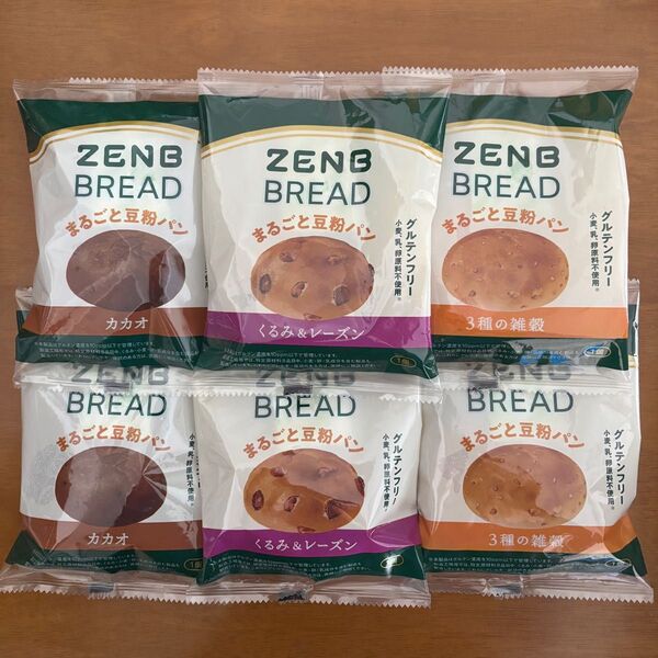 ZENB BREAD まるごと豆粉パン 6個セット