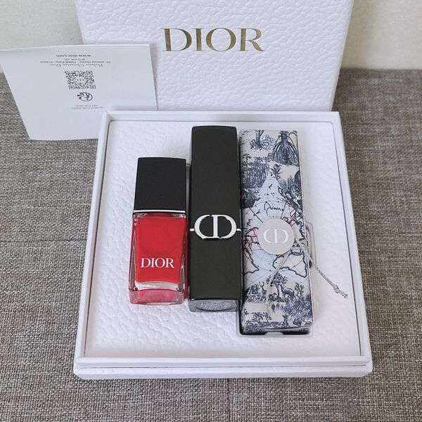 Dior ディオール クリスタル会員 バースデーギフト 口紅 ケース ネイル 3点セット