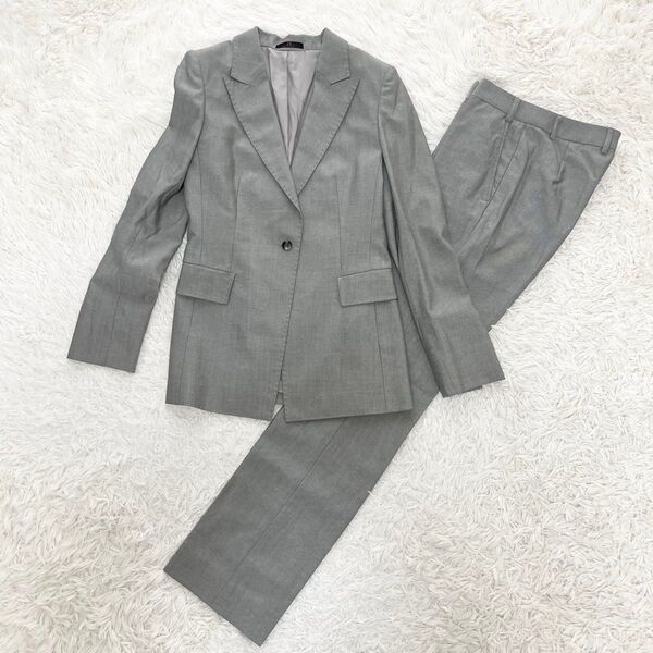 J&R パンツスーツ グレー カシミヤ5% サイズM