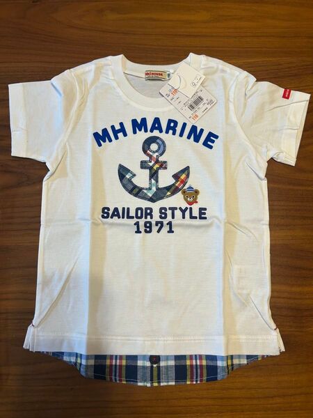 新品 ミキハウス 半袖Tシャツ マリン プッチー 110