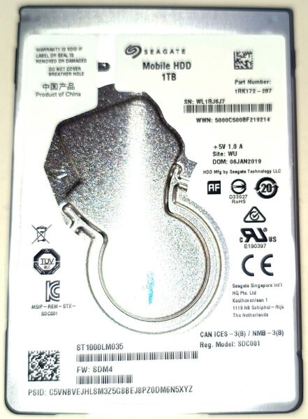 早い者勝ち! 大人気! SEAGATE シーゲート HDD ハードディスク st1000lm035-1rk172 1TB 中古品