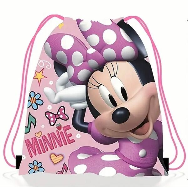ナップサック ディズニー ナイロン 巾着 体操着袋 お出かけ プレゼントバッグ【ミニー】