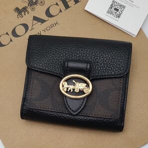 新品 COACH 折り財布 シグネチャー
