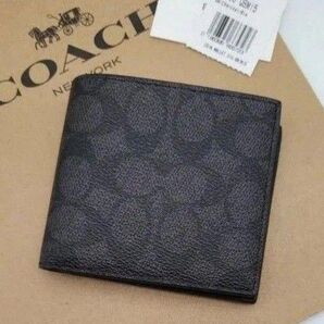 新作 COACH 折り財布 シグネチャー
