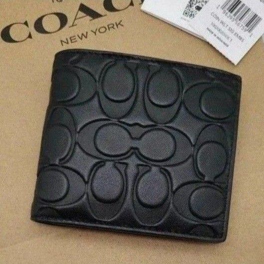 新作 COACH 折り財布 シグネチャー