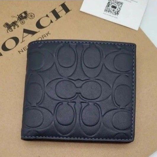新作 COACH 折り財布 シグネチャー