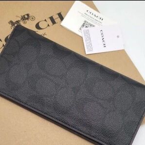 新作 COACH 長財布 シグネチャー