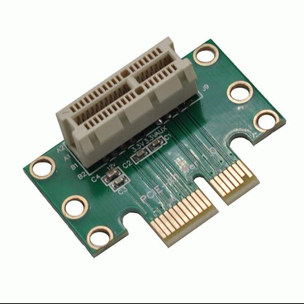 アダプターライザーカード WLGQ PCI-E1X オス-メスライザーカード PCI-E 1X 90度アダプター