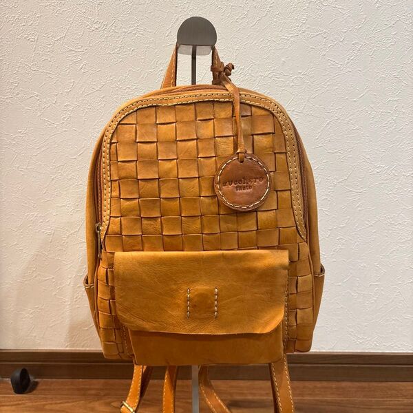 【美品】ズッケロ フィラート メッシュ リュック B5 編み込 zucchero