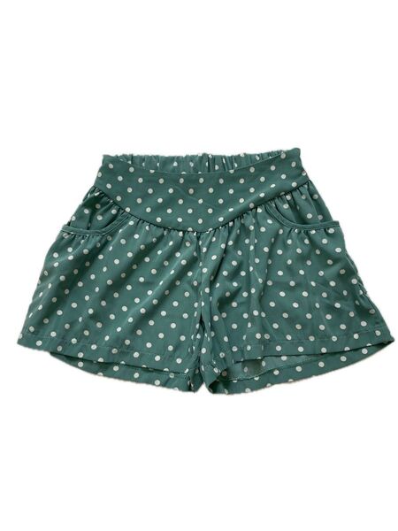 水玉ショートパンツ グリーン レディース