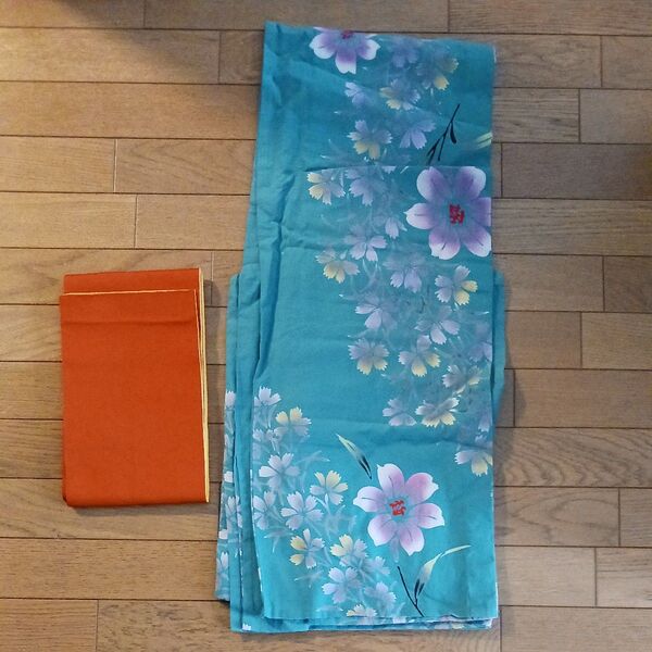 浴衣 と帯 セット 花柄 レディース